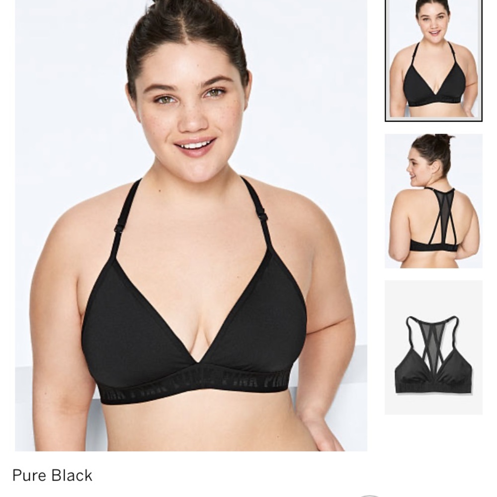 Pink black triangle top
